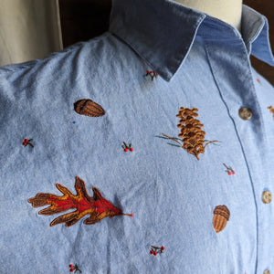 Autumn Embroidered Chambray Shirt