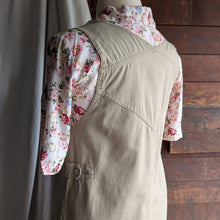 Load image into Gallery viewer, 90s Vintage Khaki Twill Overall Dress

