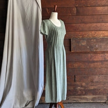 Load image into Gallery viewer, 90s Vintage Sage Green Rayon Blend Maxi Dress
