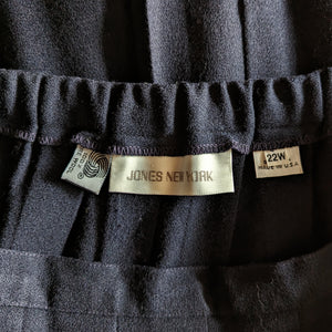 90s Vintage Plus Size Pleated Wool Skirt