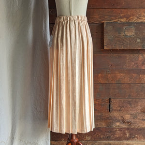 90s Vintage Peach Colored Rayon Maxi Skirt