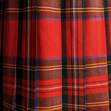 Load image into Gallery viewer, 80s Vintage Red Plaid Wool Midi Skirt
