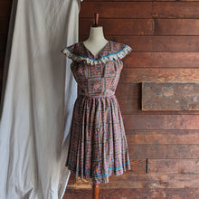 Load image into Gallery viewer, 70s Vintage Colorful Prairie Dress
