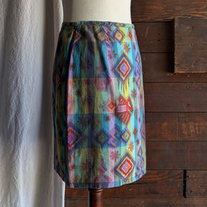 Homemade Colorful Mini Wrap Skirt