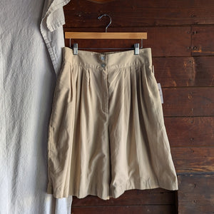 90s Vintage Tan High Rise Gaucho Shorts