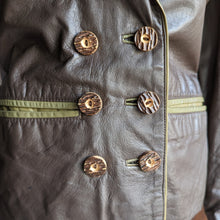 Load image into Gallery viewer, Vintage Oak Leaf Motif Leather Jacket
