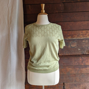 90s/Y2K Vintage Green Acrylic Knit Top
