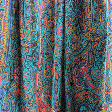 Load image into Gallery viewer, 80s Vintage Paisley A-line Midi Skirt

