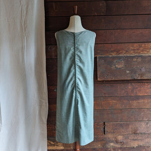 60s Vintage Green Cotton Jumper Dress