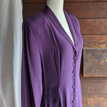 Load image into Gallery viewer, 80s Vintage Purple Rayon Maxi Dress
