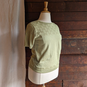 90s/Y2K Vintage Green Acrylic Knit Top