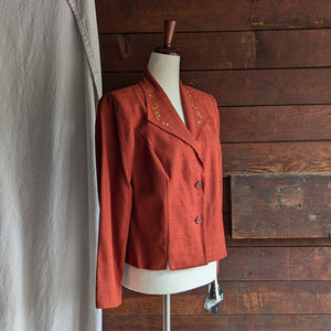 90s Vintage Embroidered Reddish Jacket