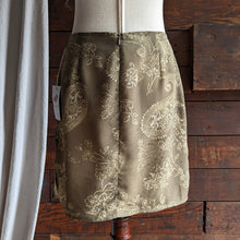Load image into Gallery viewer, 90s Vintage Brown Poly Mini Skirt
