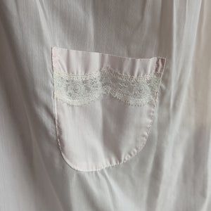 Vintage Soft Pink Cotton Peignoir
