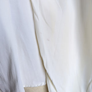 80s Vintage White Blouse with Large Collar