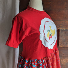 Load image into Gallery viewer, Upcycled Fruit Salad T-Shirt Dress
