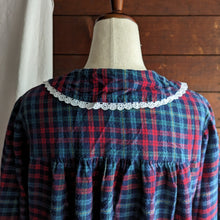 Load image into Gallery viewer, Vintage Plaid Flannel Nightgown

