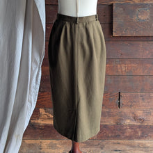 Load image into Gallery viewer, 90s Vintage Olive Midi Skirt
