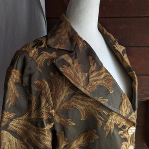 Leaf Pattern Jacquard Jacket