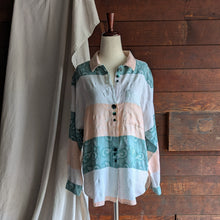 Load image into Gallery viewer, 90s Vintage Funky Colorblock Button Up Shirt
