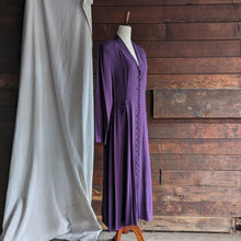 Load image into Gallery viewer, 80s Vintage Purple Rayon Maxi Dress
