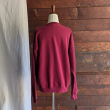 Load image into Gallery viewer, Upcycled Red &#39;Chimera Crest&#39; Patched Sweatshirt
