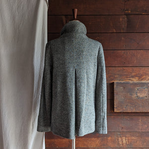 90s Vintage Asymmetrical Wool Blend Jacket