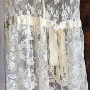 Vintage Sheer Lace Drop-waist Dress