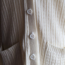 Load image into Gallery viewer, 60s/70s Vintage Cream Knit Cardigan
