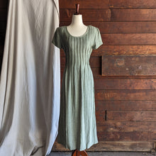 Load image into Gallery viewer, 90s Vintage Sage Green Rayon Blend Maxi Dress

