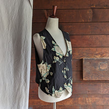 Load image into Gallery viewer, 90s Vintage Black Floral Vest
