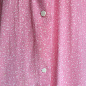Vintage Pink Floral Poly/Cotton Housedress