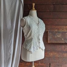 Load image into Gallery viewer, 90s Vintage White Lace Polyester Vest
