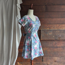 Load image into Gallery viewer, 90s Vintage Homemade Rose Print Mini Dress
