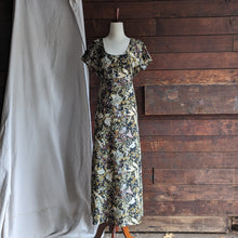 Load image into Gallery viewer, 90s Vintage Dark Floral Maxi Dress
