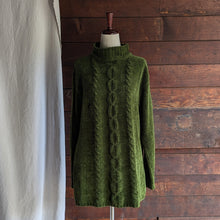 Load image into Gallery viewer, 90s/Y2K Green Chenille Sweater
