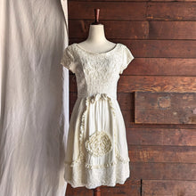 Load image into Gallery viewer, 60s Vintage Off-White Lace Mini Dress
