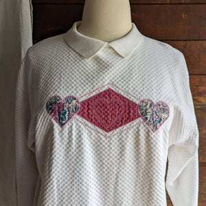 90s Vintage Plus Size Heart Sweatshirt
