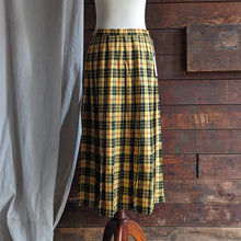 Load image into Gallery viewer, Vintage Yellow Plaid Wool Skirt
