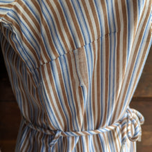 Load image into Gallery viewer, 70s Vintage Striped Cotton House Dress
