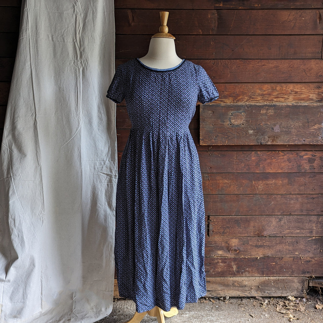 90s Vintage Diamond Print Maxi Dress