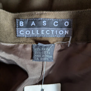 90s Vintage Olive Midi Skirt