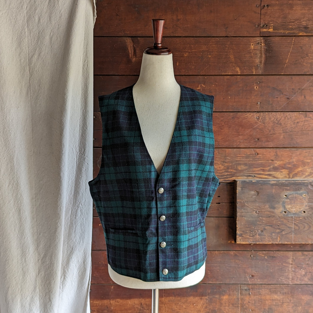 Vintage Wool Tartan Vest