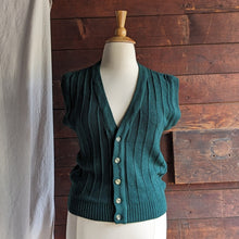 Load image into Gallery viewer, Vintage Forest Green Sweater Vest
