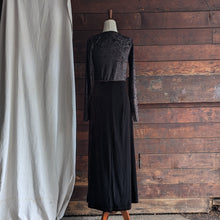 Load image into Gallery viewer, 90s Vintage Brown Burnout Velvet Dress
