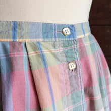 Load image into Gallery viewer, 90s Vintage Spring Plaid Cotton Midi Skirt
