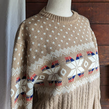 Load image into Gallery viewer, 80s Vintage Tan Acrylic Knit Sweater
