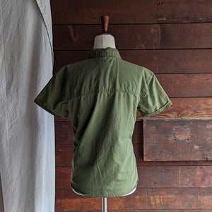 90s/Y2K Olive Cotton Shirt