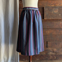 Load image into Gallery viewer, 80s Vintage Poly Blend Striped Skirt
