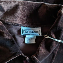 Load image into Gallery viewer, 90s Vintage Brown Velour Jacket
